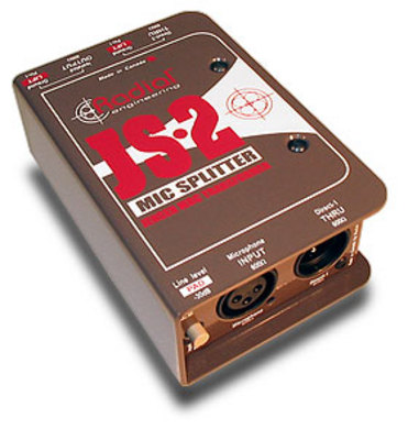 Radial JS-2 Mikrophone splitter